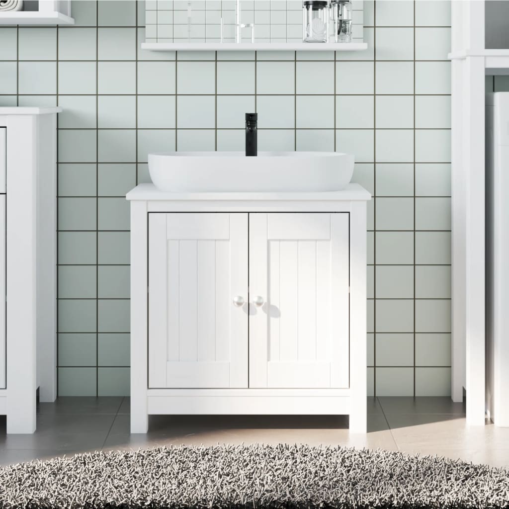 vidaXL Bathroom Sink Cabinet Vanity Cabinet Cupboard BERG Solid Wood Pine