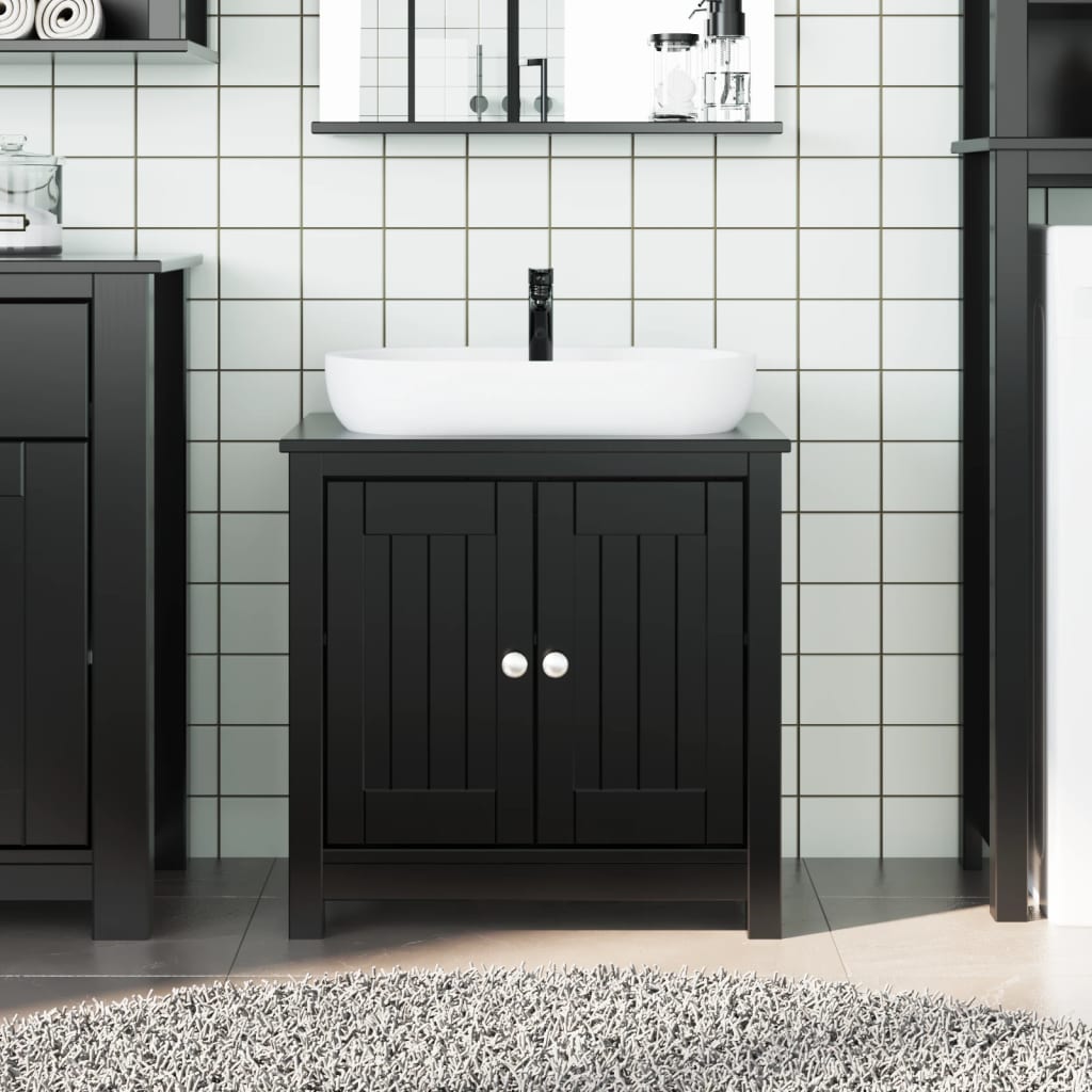 vidaXL Bathroom Sink Cabinet Vanity Cabinet Cupboard BERG Solid Wood Pine